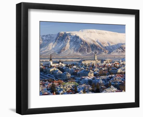 View over Reykjavik in Winter, Iceland-Gavin Hellier-Framed Photographic Print