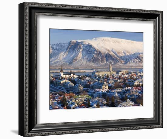 View over Reykjavik in Winter, Iceland-Gavin Hellier-Framed Photographic Print