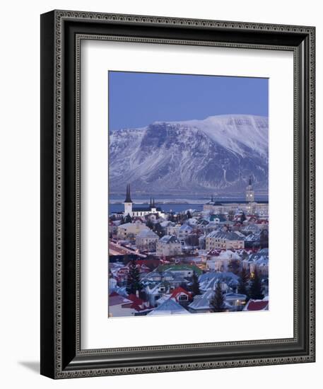 View over Reykjavik in Winter, Iceland-Gavin Hellier-Framed Photographic Print