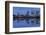 View over River Thames to Canary Wharf, Docklands, London, England, United Kingdom, Europe-Markus Lange-Framed Photographic Print