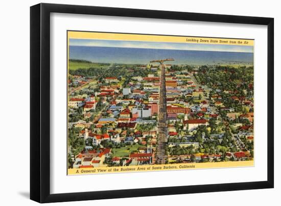 View over Santa Barbara, California-null-Framed Art Print