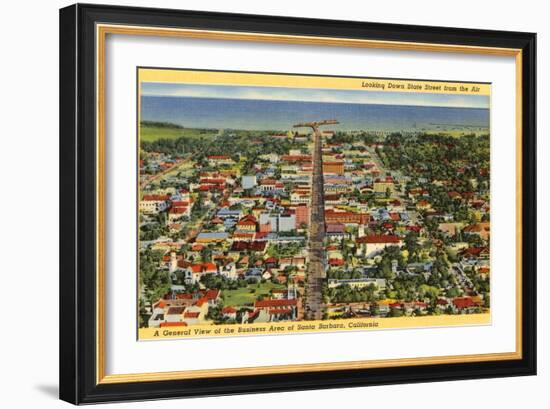 View over Santa Barbara, California-null-Framed Art Print