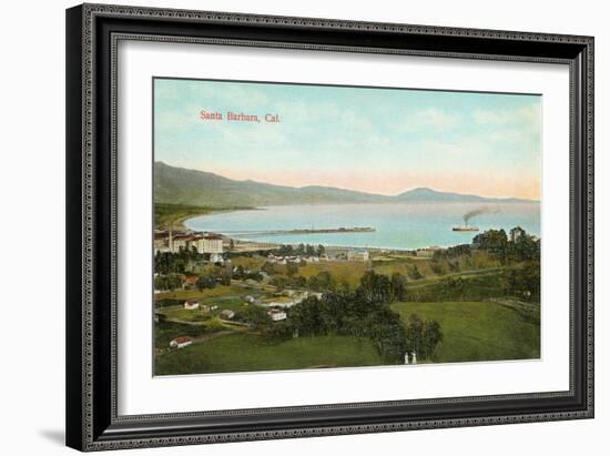 View over Santa Barbara, California-null-Framed Art Print