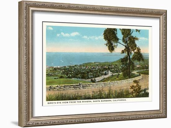 View over Santa Barbara, California-null-Framed Art Print