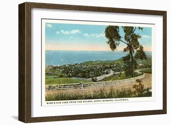 View over Santa Barbara, California-null-Framed Art Print