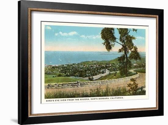 View over Santa Barbara, California-null-Framed Art Print