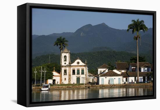 View over Santa Rita Church, Parati, Rio de Janeiro State, Brazil, South America-Yadid Levy-Framed Premier Image Canvas