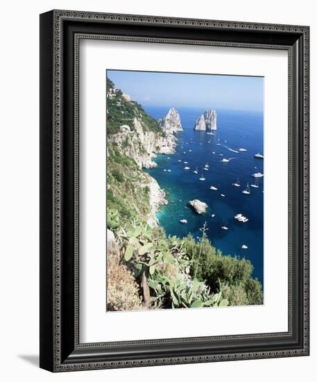 View Over Southern Coast to the Faraglioni Rocks, Island of Capri, Campania, Italy, Mediterranean-Ruth Tomlinson-Framed Photographic Print