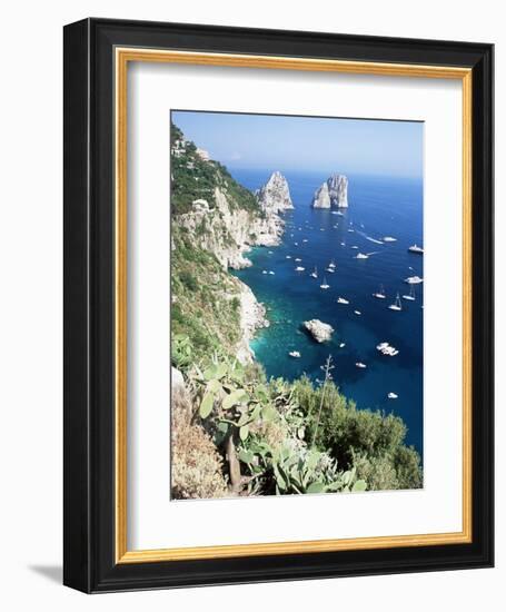 View Over Southern Coast to the Faraglioni Rocks, Island of Capri, Campania, Italy, Mediterranean-Ruth Tomlinson-Framed Photographic Print