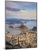 View over Sugarloaf Mountain and City Centre, Rio De Janeiro, Brazil-Peter Adams-Mounted Photographic Print