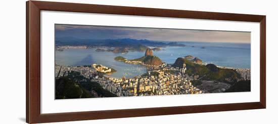 View over Sugarloaf Mountain and City Centre, Rio De Janeiro, Brazil-Peter Adams-Framed Photographic Print