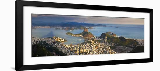 View over Sugarloaf Mountain and City Centre, Rio De Janeiro, Brazil-Peter Adams-Framed Photographic Print