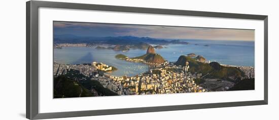 View over Sugarloaf Mountain and City Centre, Rio De Janeiro, Brazil-Peter Adams-Framed Photographic Print