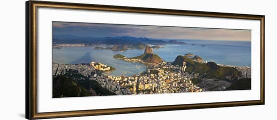 View over Sugarloaf Mountain and City Centre, Rio De Janeiro, Brazil-Peter Adams-Framed Photographic Print