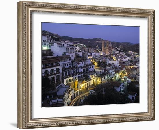 View over Taxco, Mexico-Walter Bibikow-Framed Photographic Print