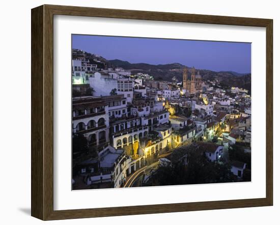 View over Taxco, Mexico-Walter Bibikow-Framed Photographic Print