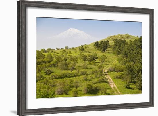 View over the Araratian Plain Towards Mount Ararat, Armenia-Michael Runkel-Framed Photographic Print