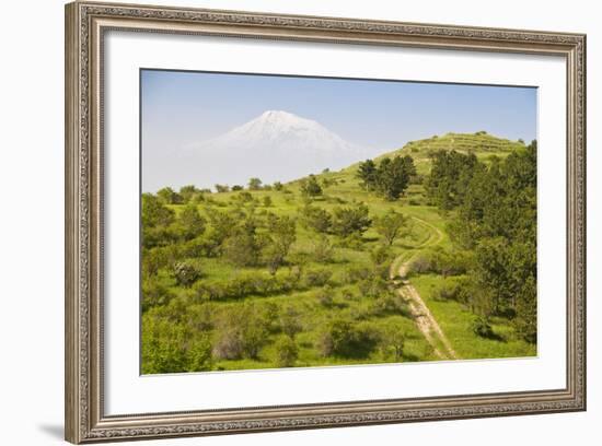 View over the Araratian Plain Towards Mount Ararat, Armenia-Michael Runkel-Framed Photographic Print