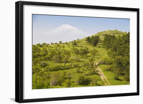 View over the Araratian Plain Towards Mount Ararat, Armenia-Michael Runkel-Framed Photographic Print