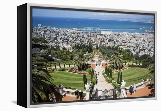 View over the Bahai Gardens, Haifa, Israel, Middle East-Yadid Levy-Framed Premier Image Canvas