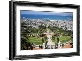 View over the Bahai Gardens, Haifa, Israel, Middle East-Yadid Levy-Framed Photographic Print