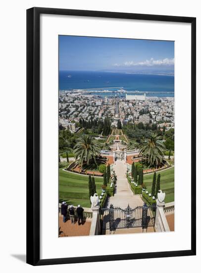 View over the Bahai Gardens, Haifa, Israel, Middle East-Yadid Levy-Framed Photographic Print