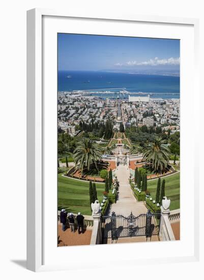 View over the Bahai Gardens, Haifa, Israel, Middle East-Yadid Levy-Framed Photographic Print