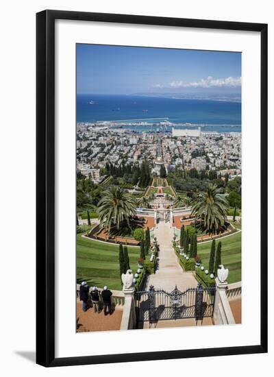 View over the Bahai Gardens, Haifa, Israel, Middle East-Yadid Levy-Framed Photographic Print