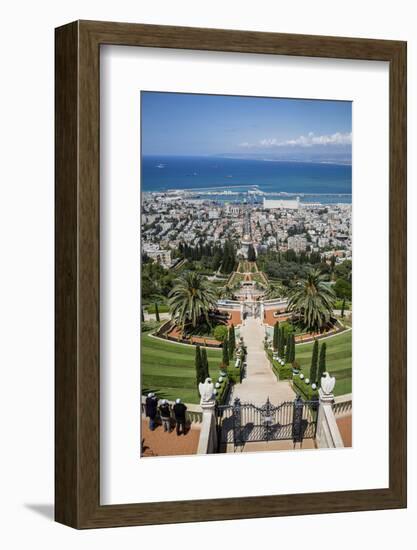 View over the Bahai Gardens, Haifa, Israel, Middle East-Yadid Levy-Framed Photographic Print