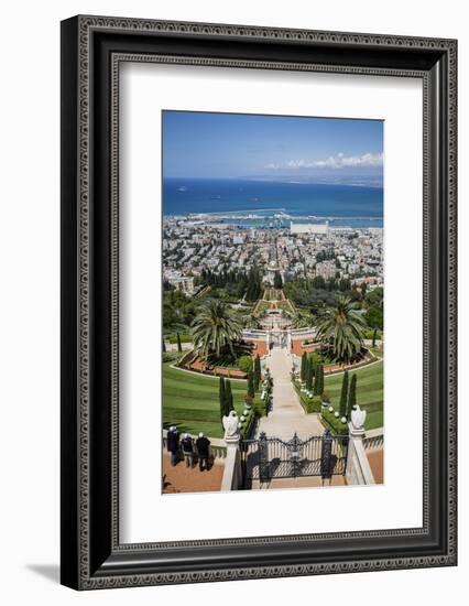 View over the Bahai Gardens, Haifa, Israel, Middle East-Yadid Levy-Framed Photographic Print