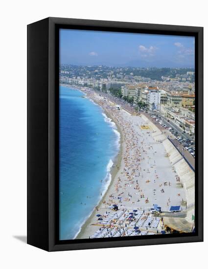 View Over the Beach and Nice, Cote d'Azur, Alpes-Maritimes, Provence, France, Europe-Firecrest Pictures-Framed Premier Image Canvas