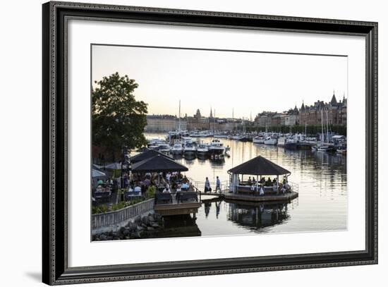 View over the Buildings and Boats Along Strandvagen Street, Stockholm, Sweden, Scandinavia, Europe-Yadid Levy-Framed Photographic Print