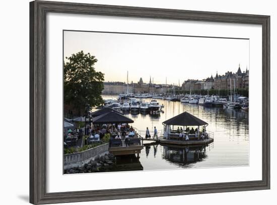 View over the Buildings and Boats Along Strandvagen Street, Stockholm, Sweden, Scandinavia, Europe-Yadid Levy-Framed Photographic Print