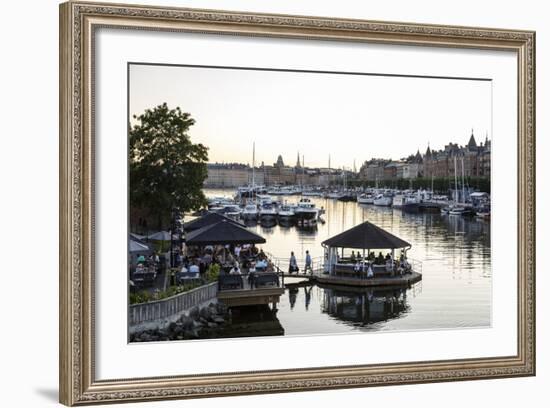 View over the Buildings and Boats Along Strandvagen Street, Stockholm, Sweden, Scandinavia, Europe-Yadid Levy-Framed Photographic Print