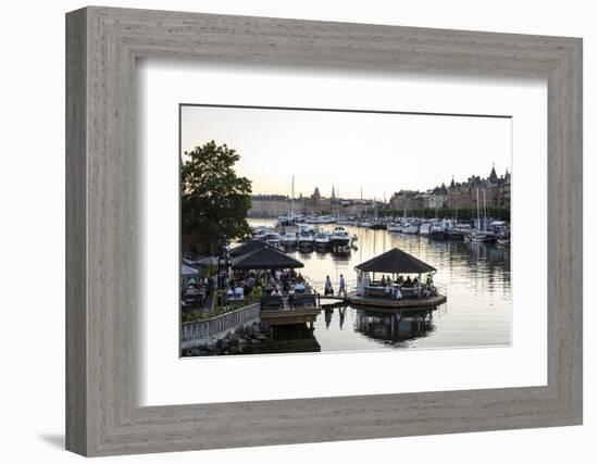 View over the Buildings and Boats Along Strandvagen Street, Stockholm, Sweden, Scandinavia, Europe-Yadid Levy-Framed Photographic Print