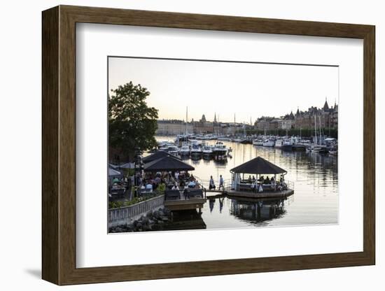 View over the Buildings and Boats Along Strandvagen Street, Stockholm, Sweden, Scandinavia, Europe-Yadid Levy-Framed Photographic Print