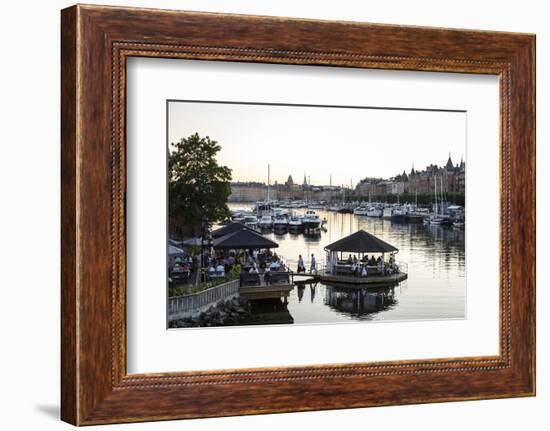 View over the Buildings and Boats Along Strandvagen Street, Stockholm, Sweden, Scandinavia, Europe-Yadid Levy-Framed Photographic Print