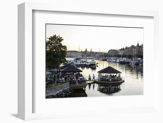 View over the Buildings and Boats Along Strandvagen Street, Stockholm, Sweden, Scandinavia, Europe-Yadid Levy-Framed Photographic Print