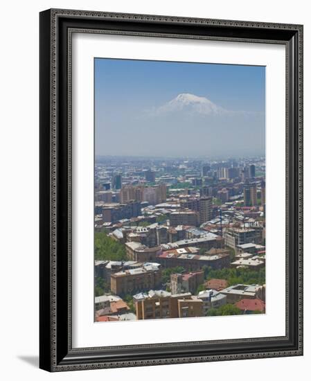 View Over the Capital City, Yerevan, with Mount Ararat in the Distance, Armenia, Caucasus-Michael Runkel-Framed Photographic Print