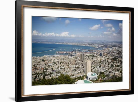 View over the City and Port, Haifa, Israel, Middle East-Yadid Levy-Framed Photographic Print