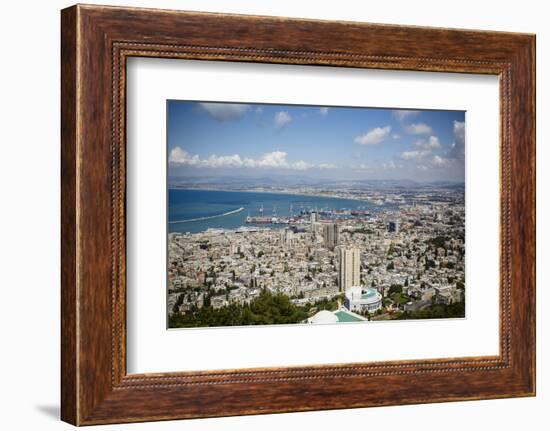 View over the City and Port, Haifa, Israel, Middle East-Yadid Levy-Framed Photographic Print