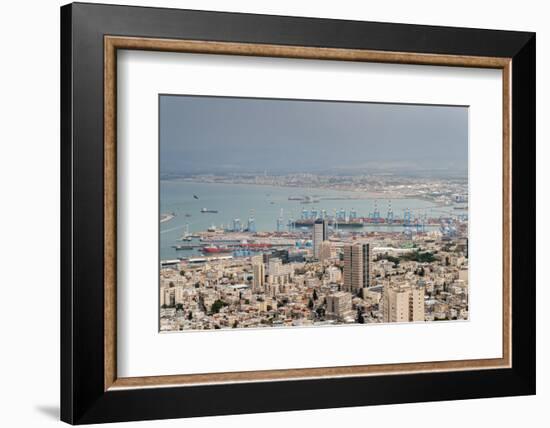 View over the city and port, Haifa, Israel, Middle East-Alexandre Rotenberg-Framed Photographic Print