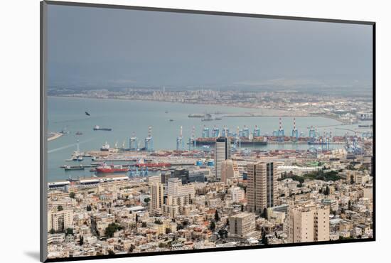 View over the city and port, Haifa, Israel, Middle East-Alexandre Rotenberg-Mounted Photographic Print