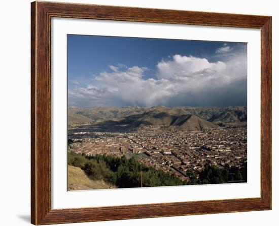 View Over the City, Cuzco (Cusco), Peru, South America-Gavin Hellier-Framed Photographic Print