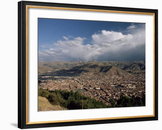 View Over the City, Cuzco (Cusco), Peru, South America-Gavin Hellier-Framed Photographic Print