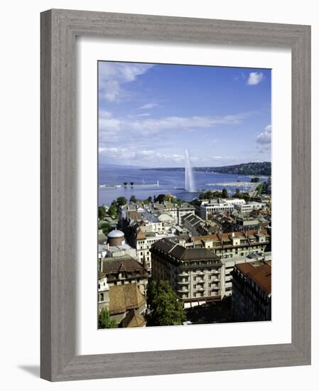 View Over the City, Geneva, Switzerland, Europe-Michael Jenner-Framed Photographic Print