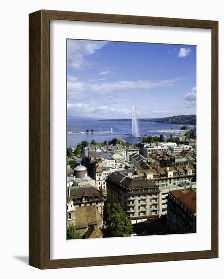 View Over the City, Geneva, Switzerland, Europe-Michael Jenner-Framed Photographic Print