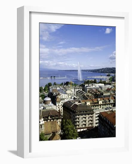 View Over the City, Geneva, Switzerland, Europe-Michael Jenner-Framed Photographic Print