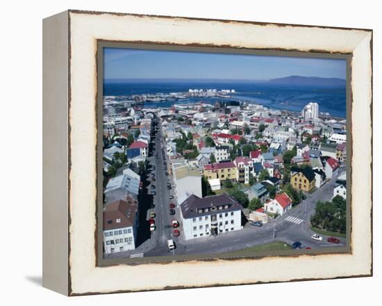 View Over the City, Reykjavik, Iceland, Polar Regions-David Lomax-Framed Premier Image Canvas