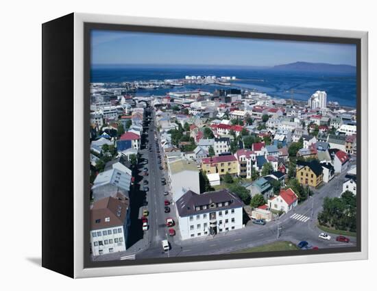 View Over the City, Reykjavik, Iceland, Polar Regions-David Lomax-Framed Premier Image Canvas